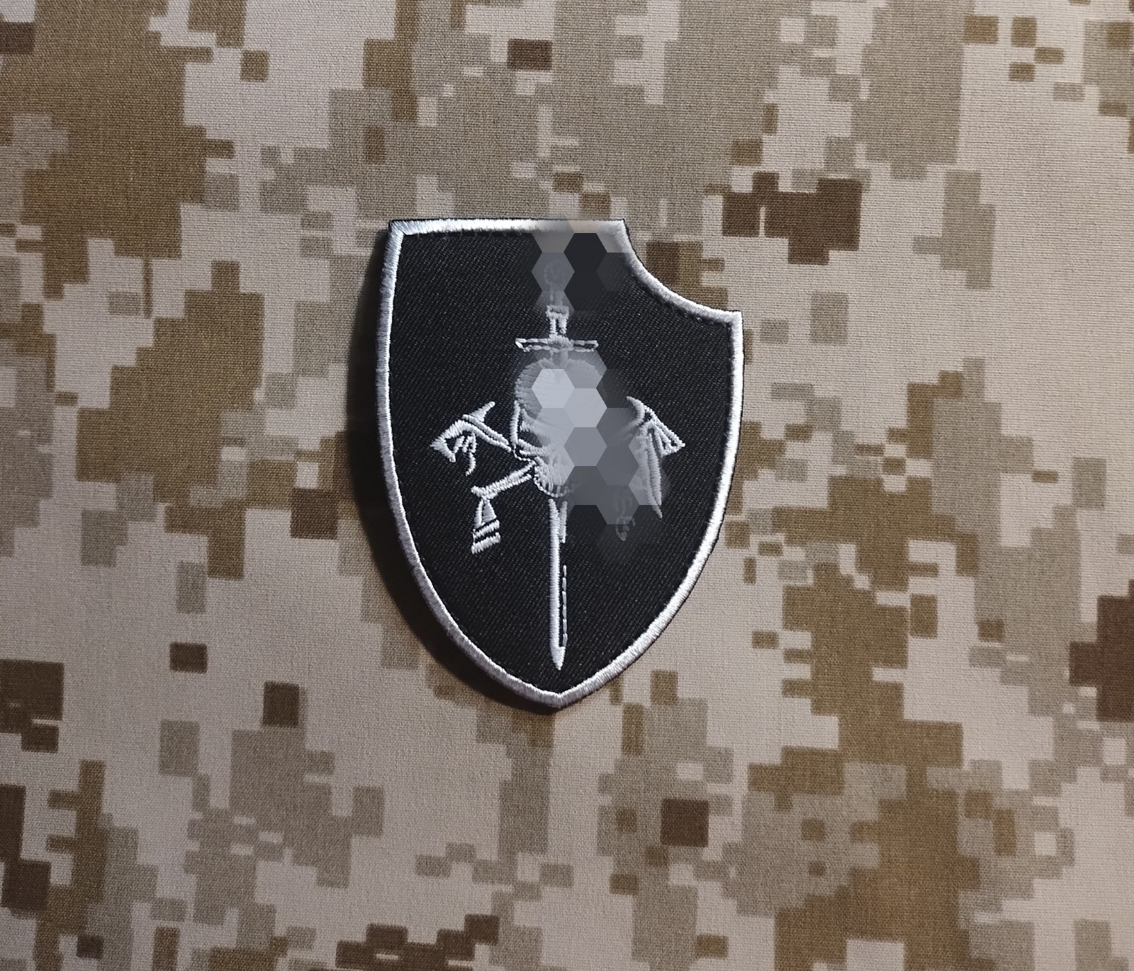 NSWDG DevGru Silver SQN Emblem - Small Helmet Size - Nice Detail!