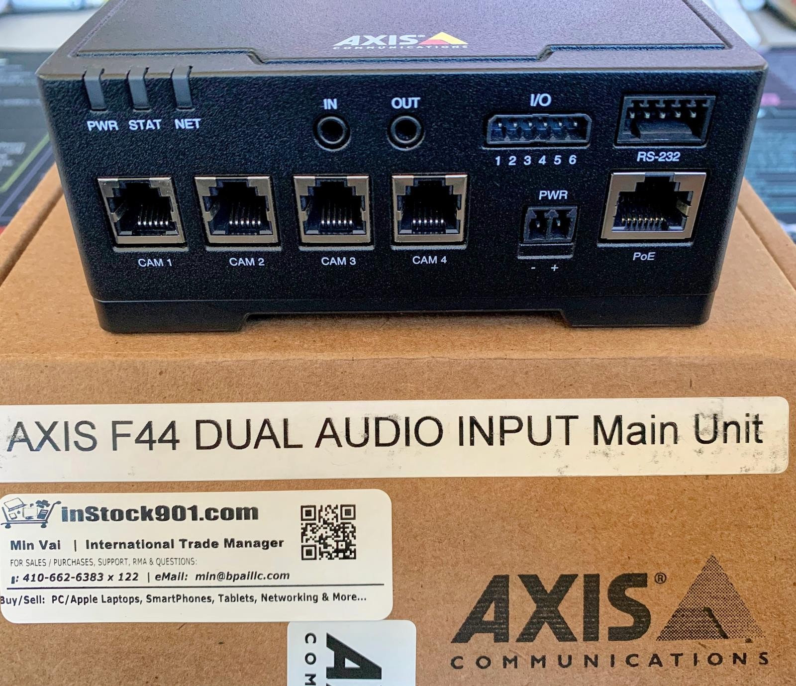 AXIS Communication Security F44 Main Unit with Dual Audio Inputs 0936-001 Sealed