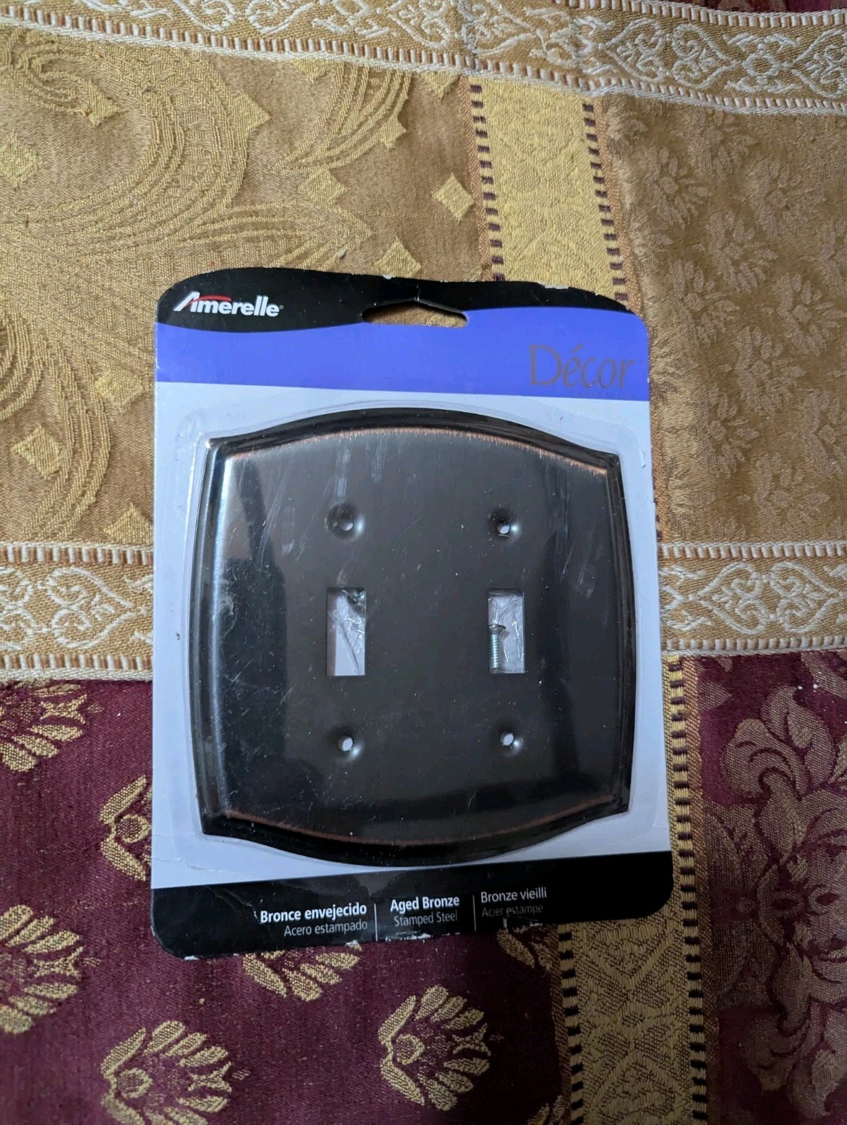 Amerelle Decor Double Toggle Switch Wall Plate - Sonoma Aged Bronze