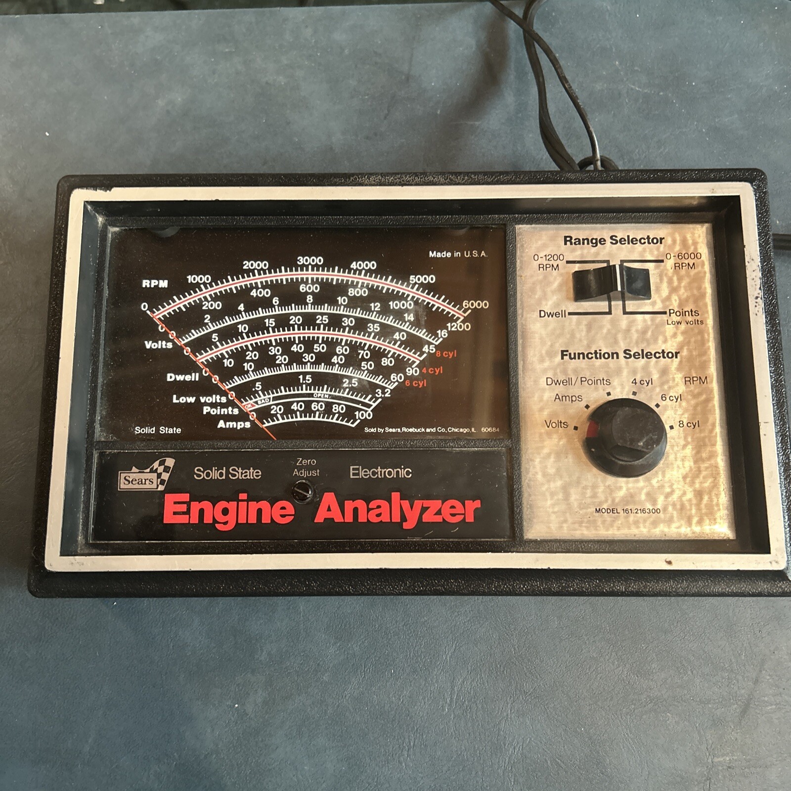 Sears Solid State Electronic Engine Analyzer Model 161 216300 USA Made K-84