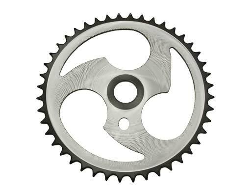 bike Sprocket Zt7ad 44t 1/2 X 1/8 Chrome/Black. for bicycles,