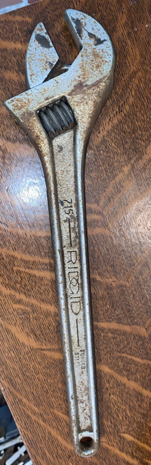 Vintage Forged Ridgid 715 15” Adjustable Wrench Ridge Tool Co.