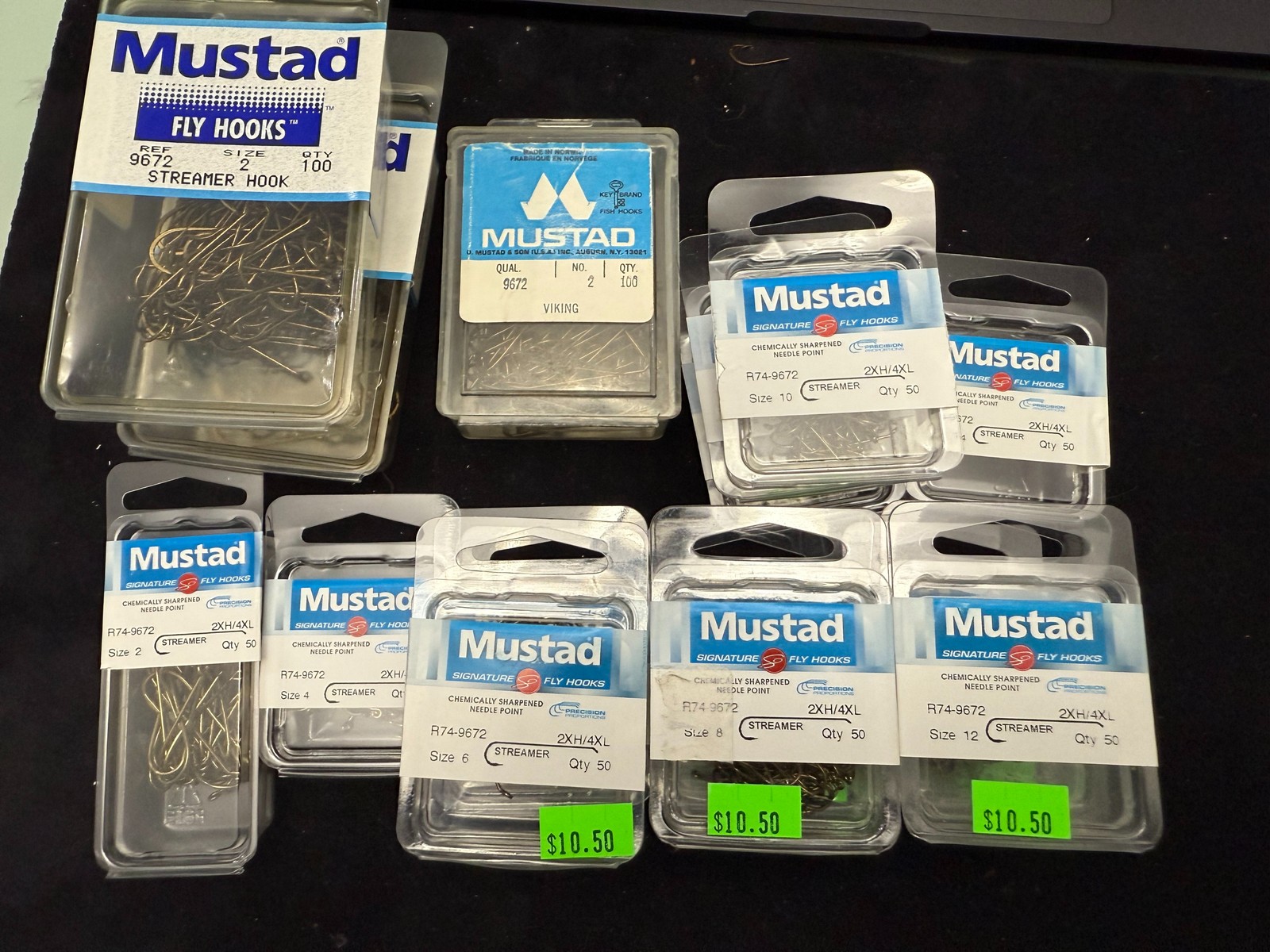 Vintage Mustad 9672 Salmon Streamer Fly Hooks