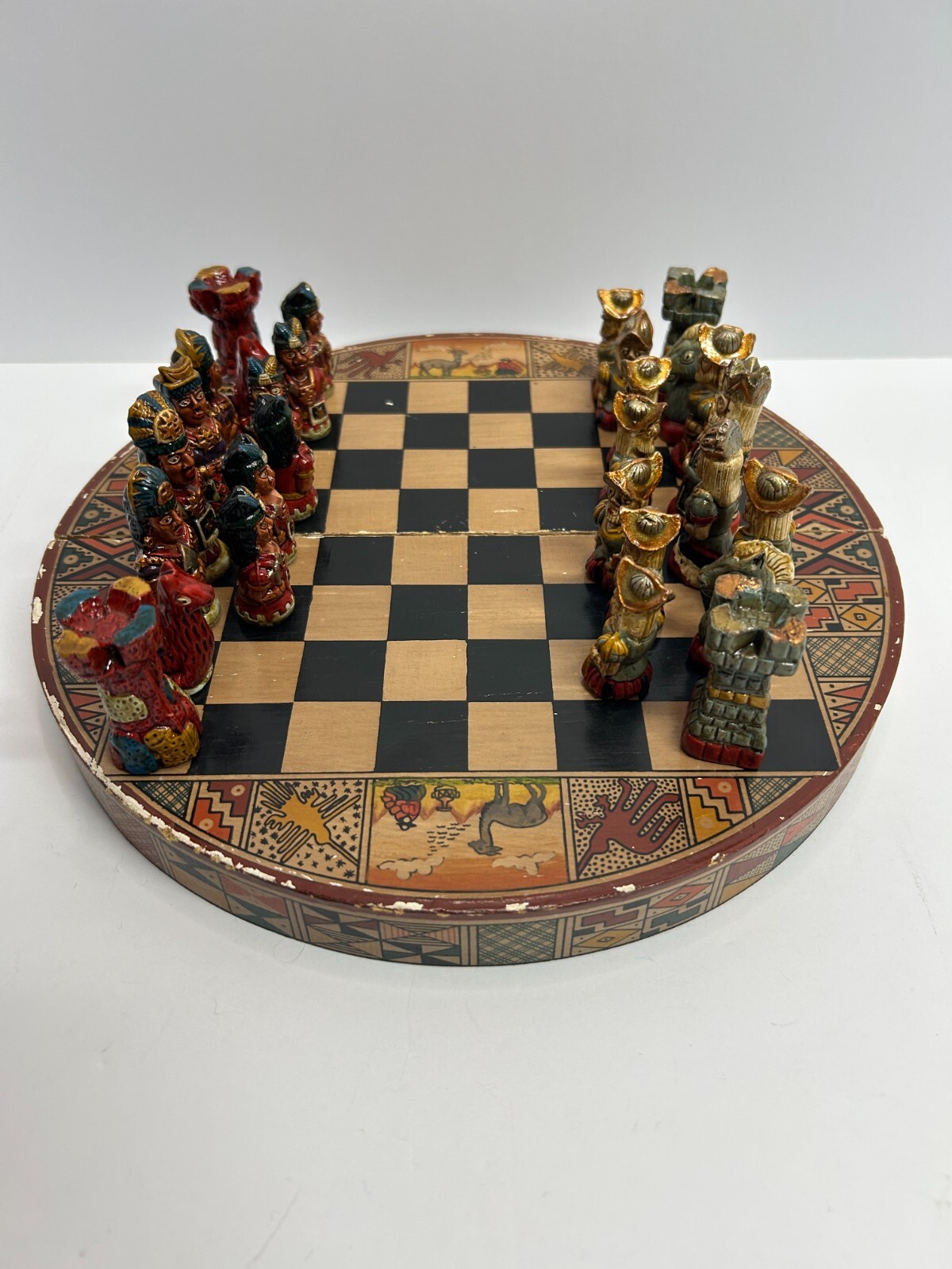 Vintage Chess Set Aztec Mayan Incas/Spanish Conquistadors -REPLACEMENT PIECES-