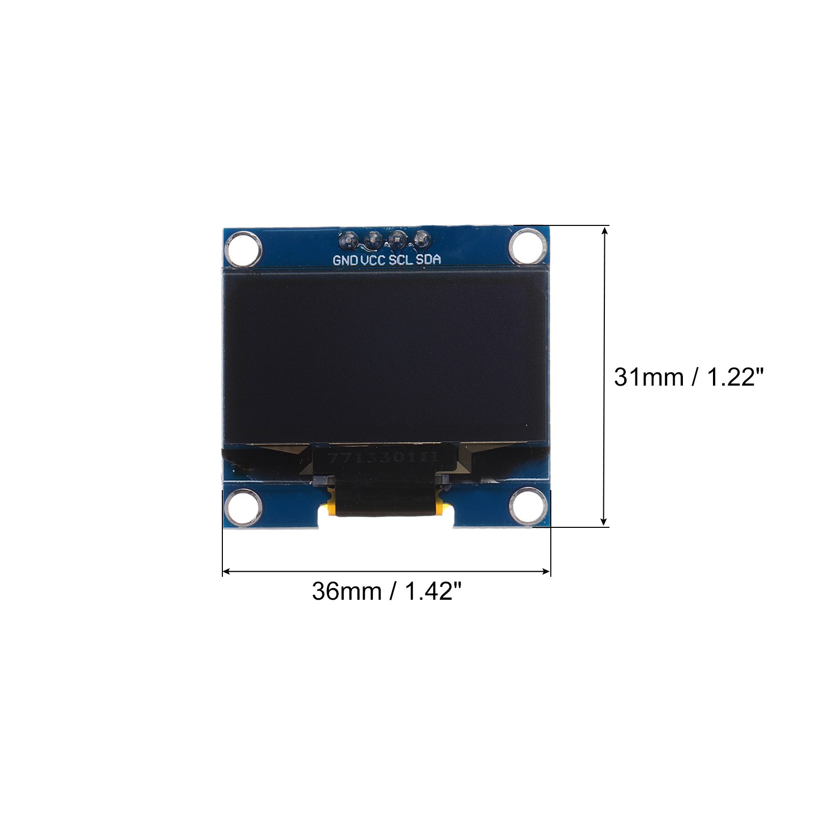 1.3inch OLED LCD Screen Module with 4 Pins Blue Display Color