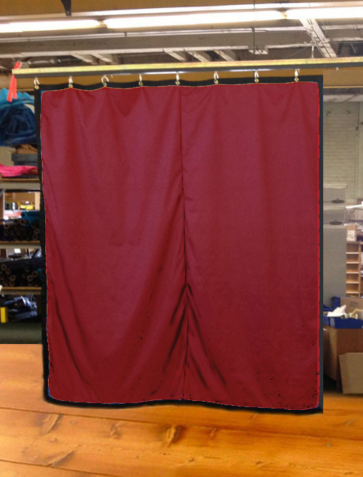 Burgundy Curtain/Stage Backdrop/Partition, Non-FR, 10 H x 10 W