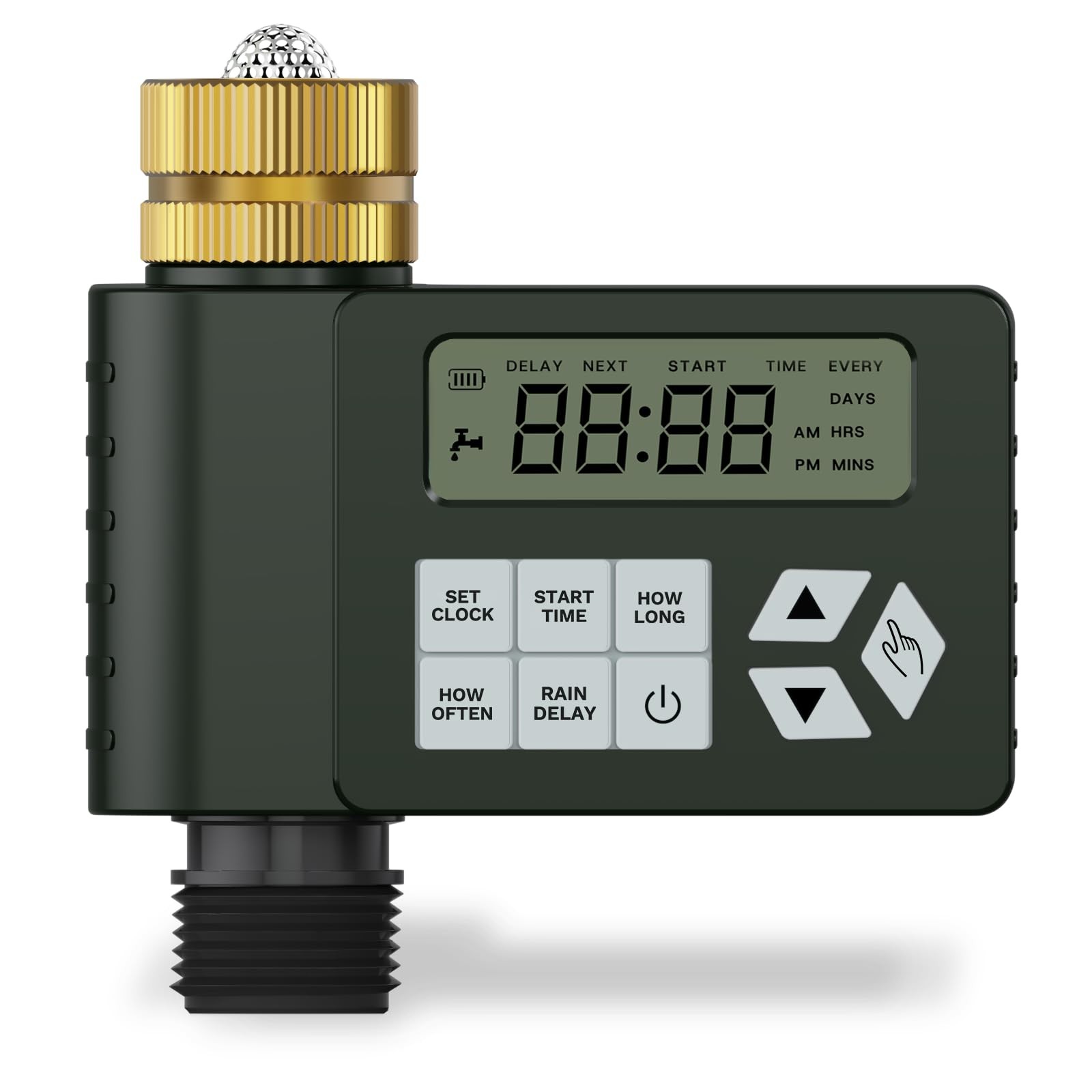 Outdoor Water Timer for Garden Hose, Programmable Sprinkler with Rain Delay,
