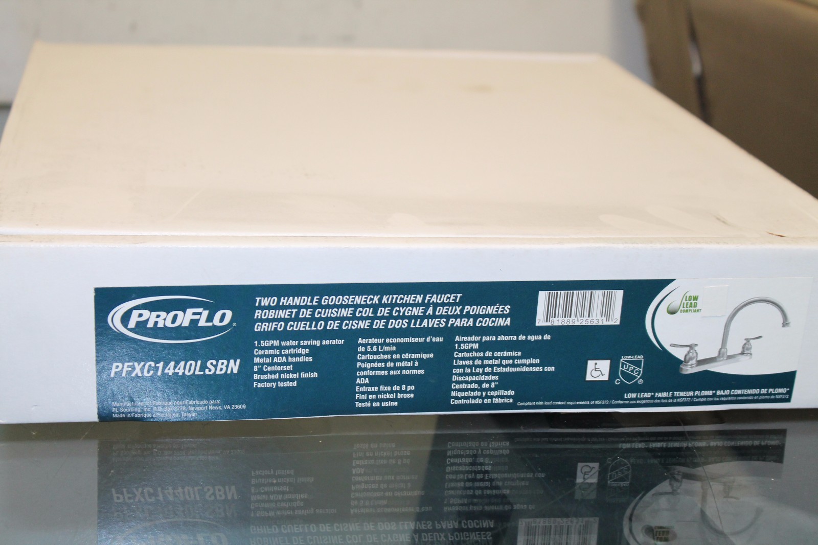 Proflo Two Lever Handle Gooseneck Kitchen Faucet Brushed Nickel PFXC1440LSBN