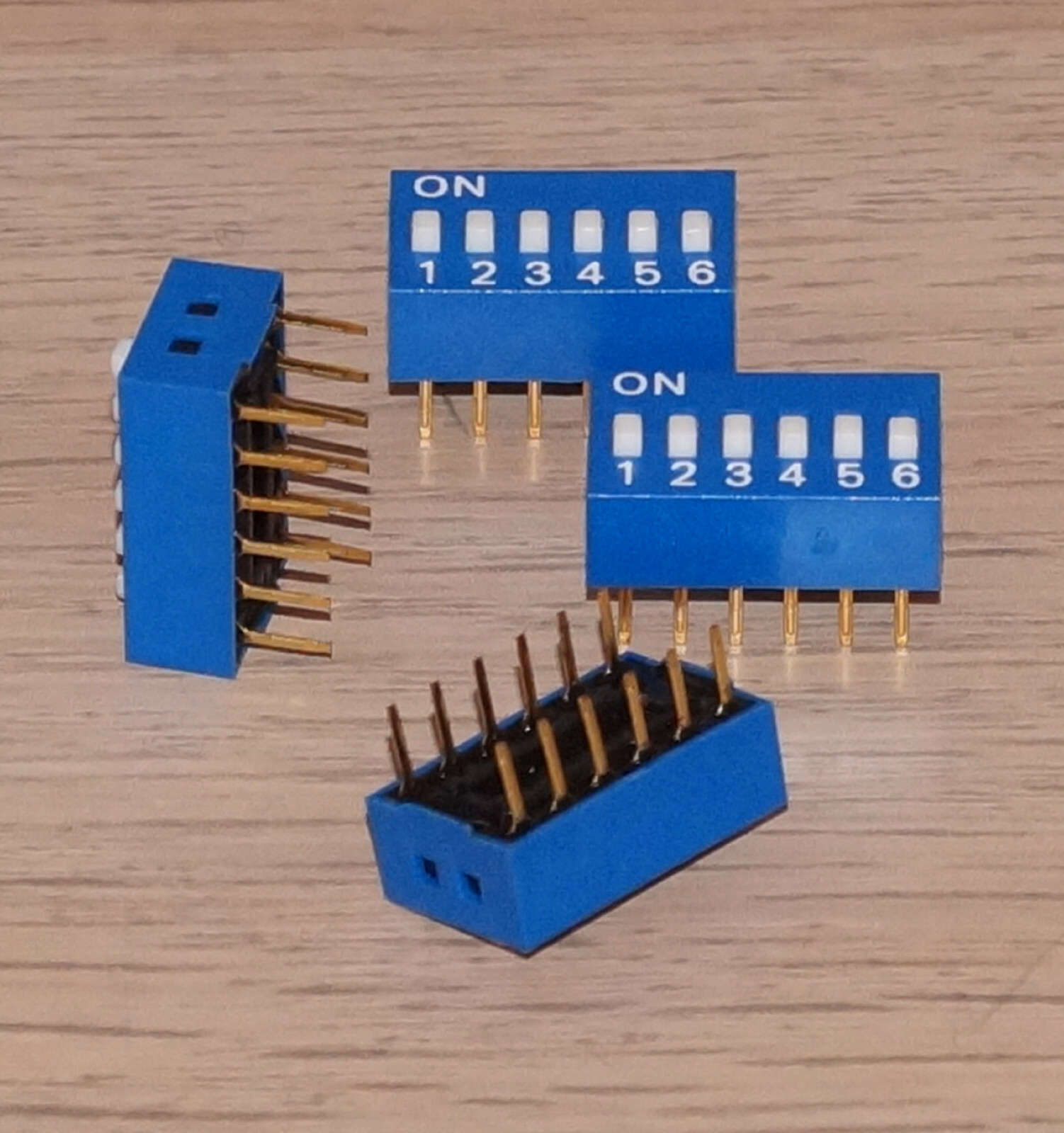5 pcs DIP Switch: 6 Pole - RM2.54 - With Gold Plated Connectors, High Quality