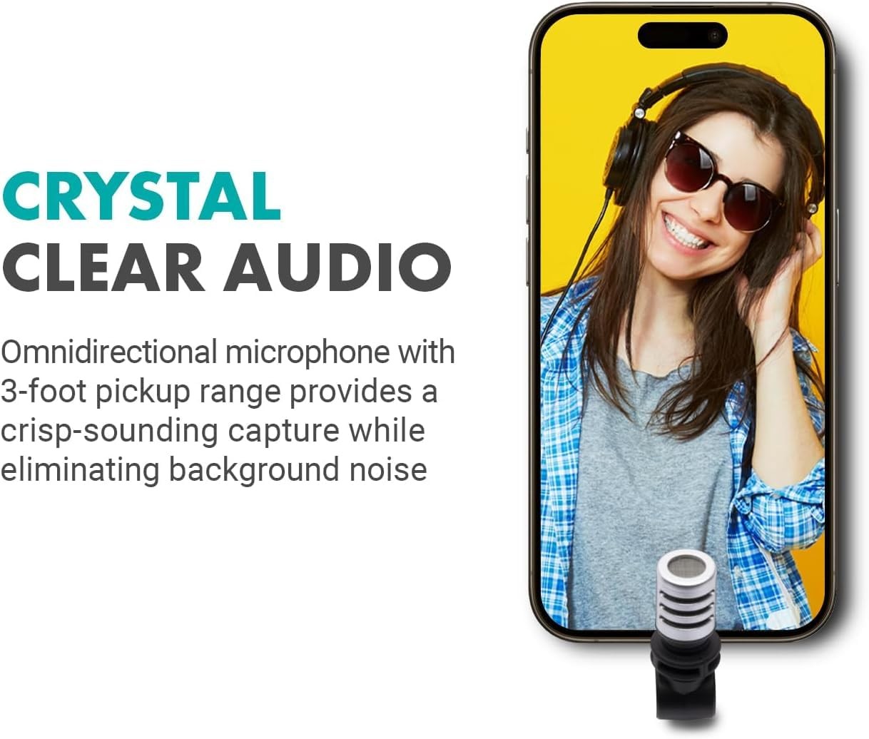 External USB-C Microphone for iPhone 15/16 - Mic for iPhone 15/16, USB-C Devi...