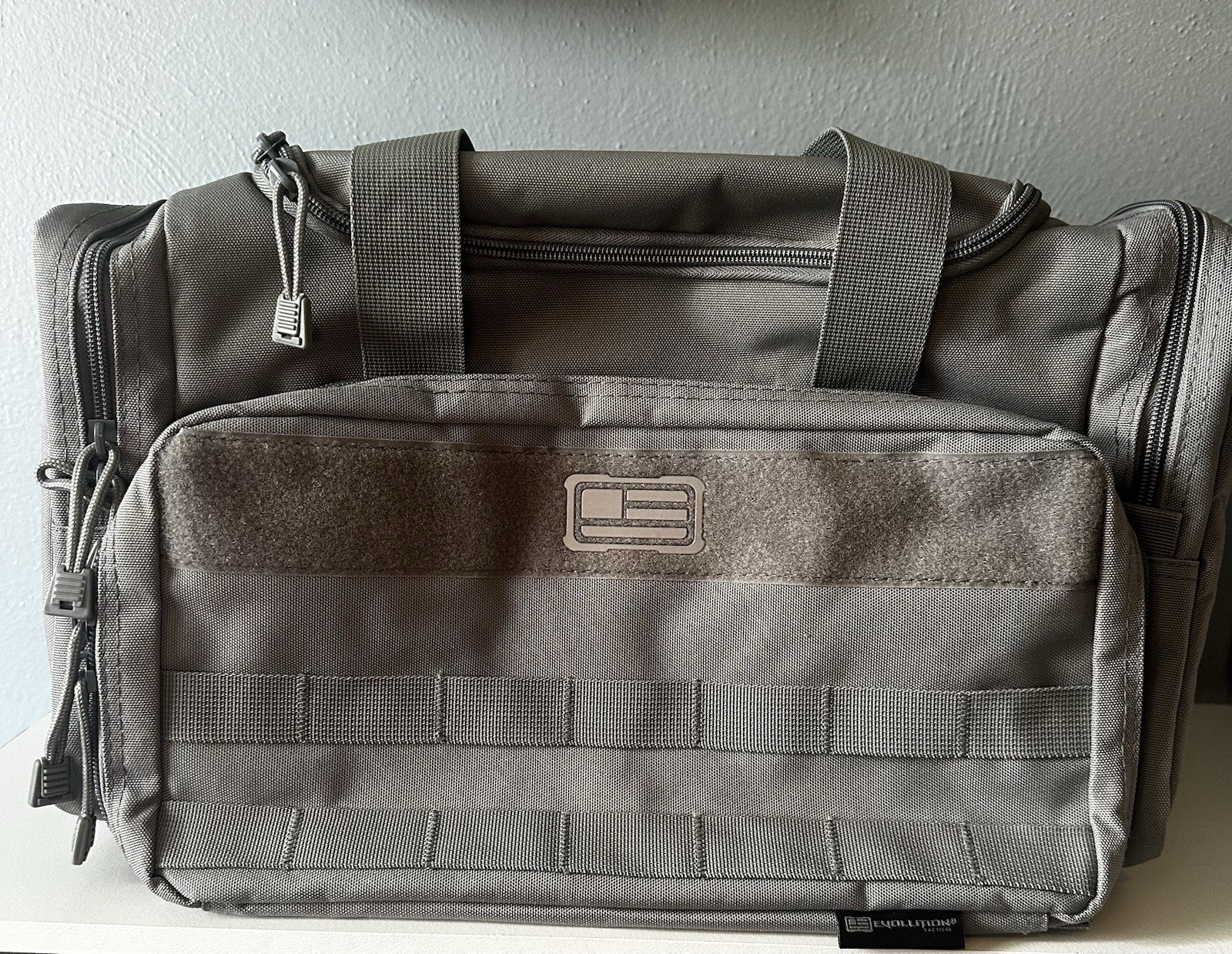 Evolution Tactical Gray Range Bag MOLLE Pistol Gear Bag Used Once