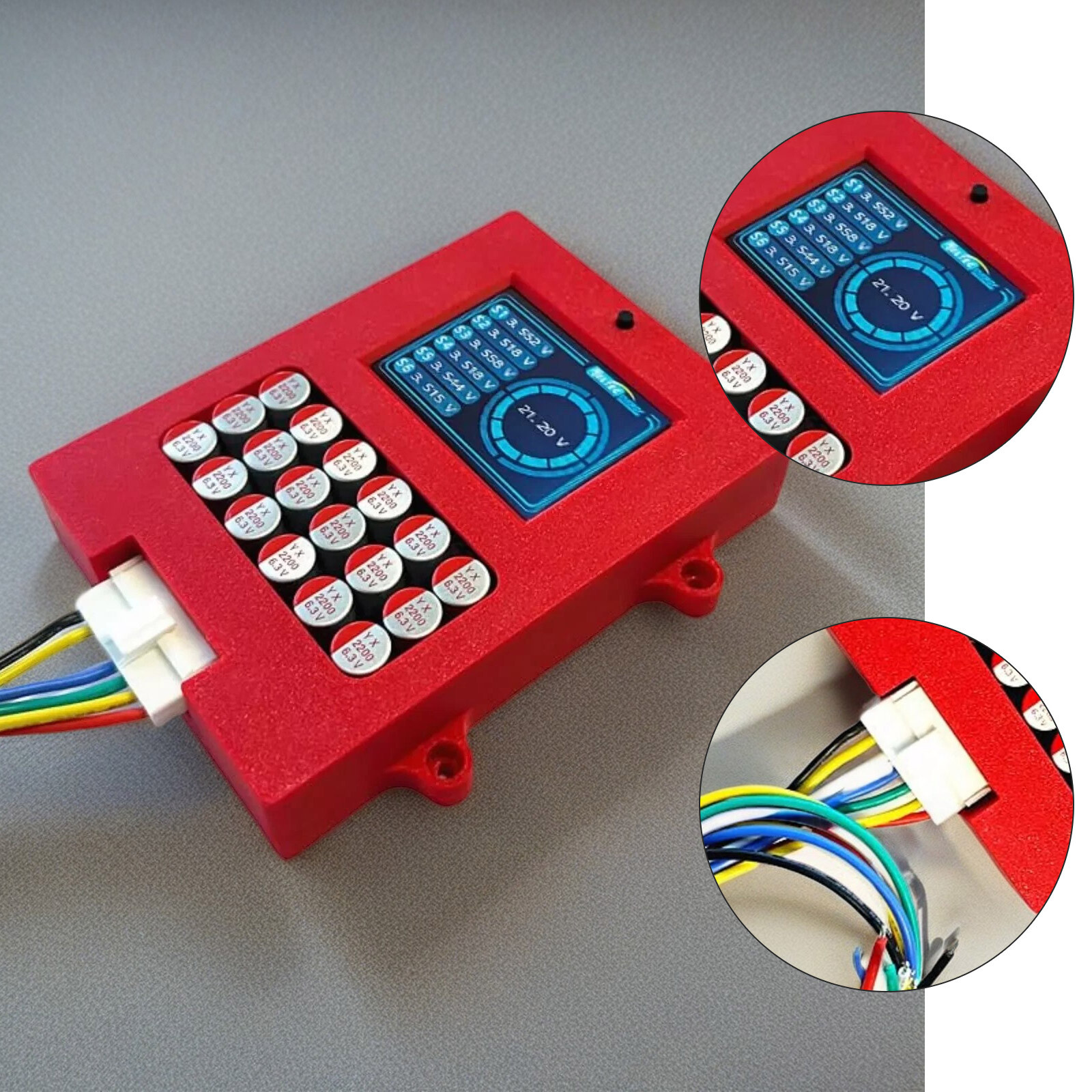 6S 5A Capacitor Active Balancer with Voltage Display LTO Battery EqualizercUsU