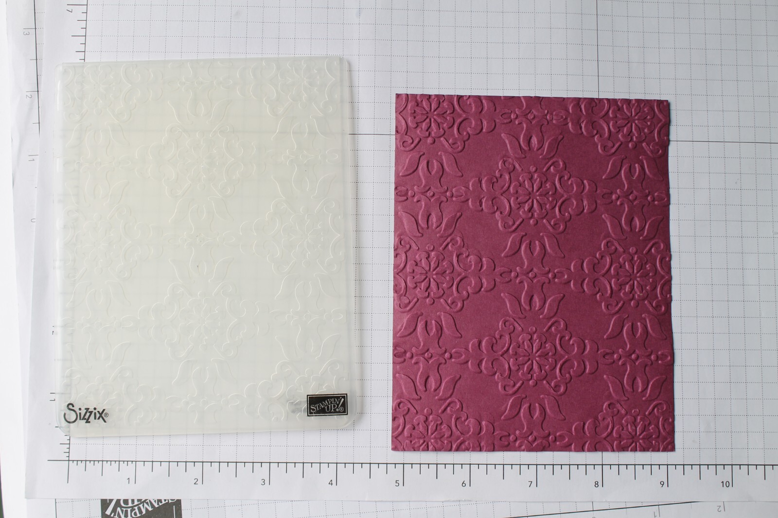 Stampin Up  Vintage Wallpaper Embossing Folder