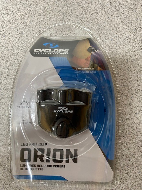 Cyclops Orion LED Hat Clip Light 19 Lumens Hands Free Cap Visor Lamp Batteries