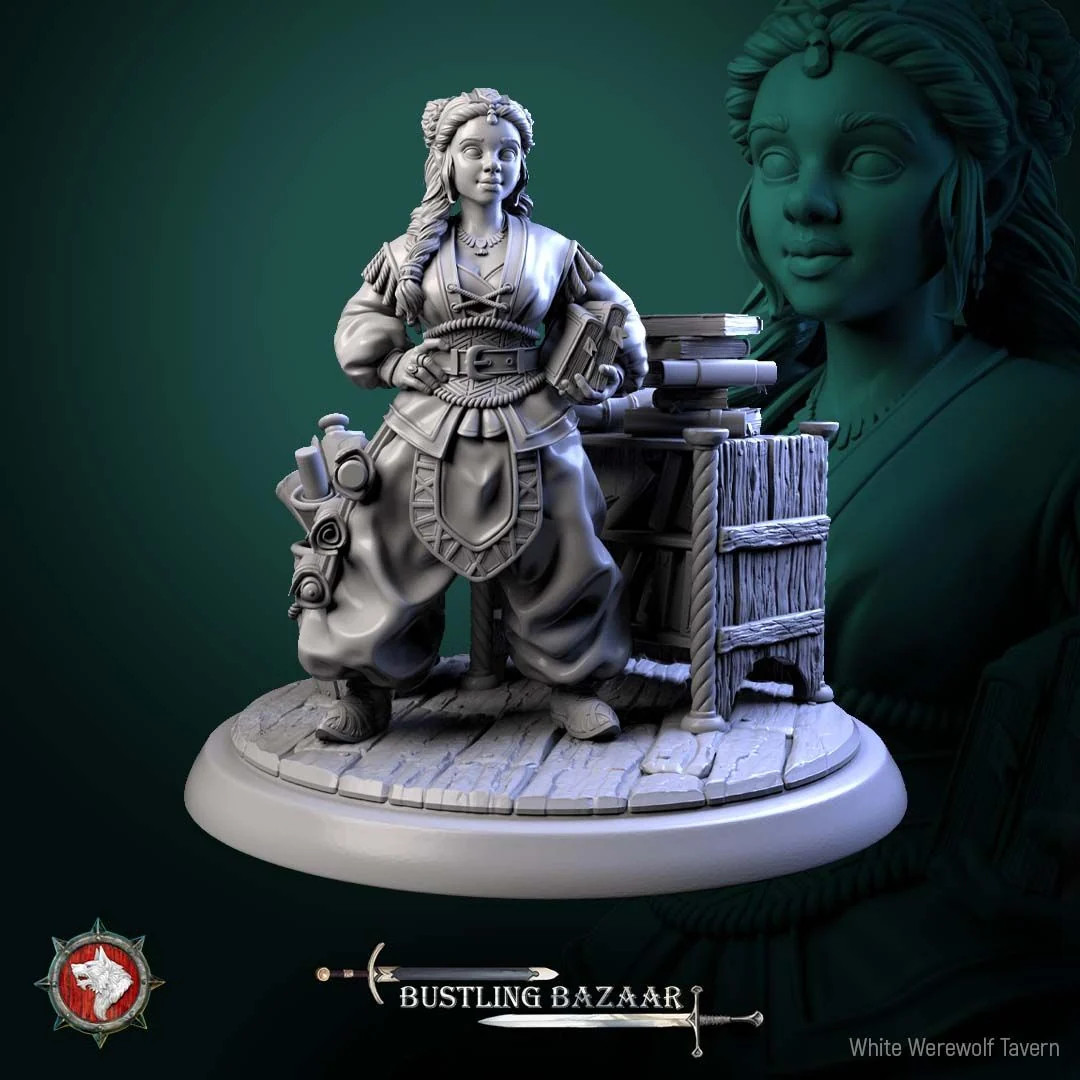 Beatrix Wordwright - Resin Tabletop Miniature