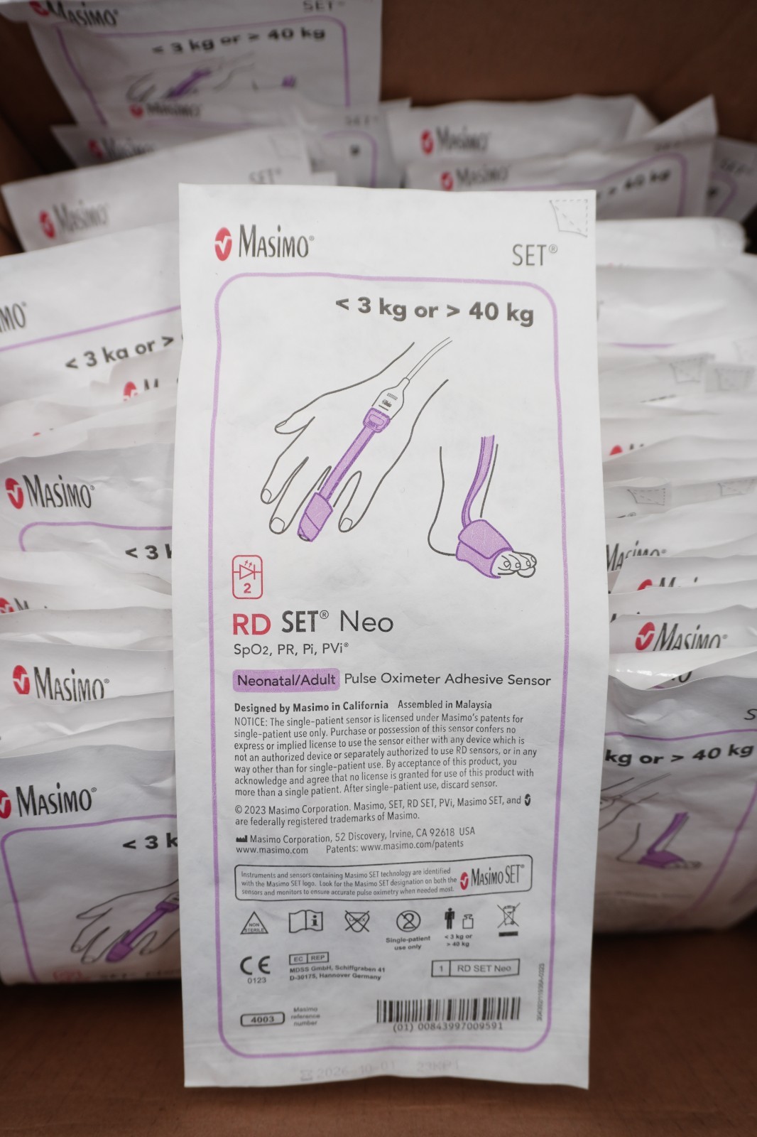 LOT/20pcs Masimo RD Set Neo Pulse Oximeter Adhesive Sensor REF 4003