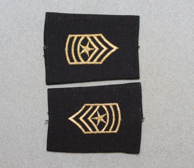 Slip-On Rank 047: U.S. Army Sergeant Major - small black pair