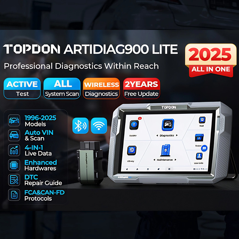 2025 TOPDON ArtiDiag900 Lite BT Auto Diagnostic Scan Tool All System Active Test