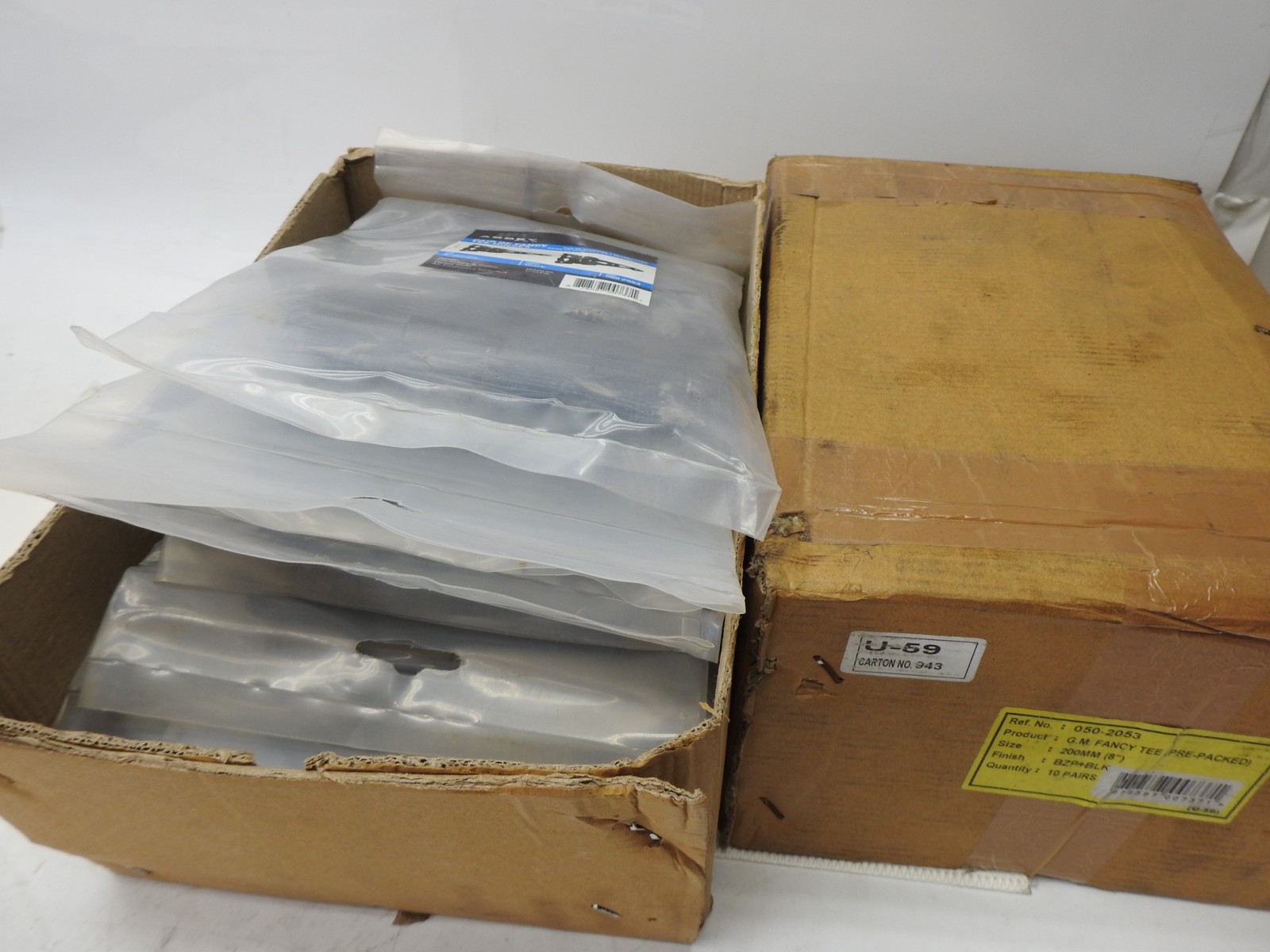 Abbey Gatepro 8" (203mm) Fancy Tee Hinges (10 PAIRS) 050-205-3, 0502053 Black