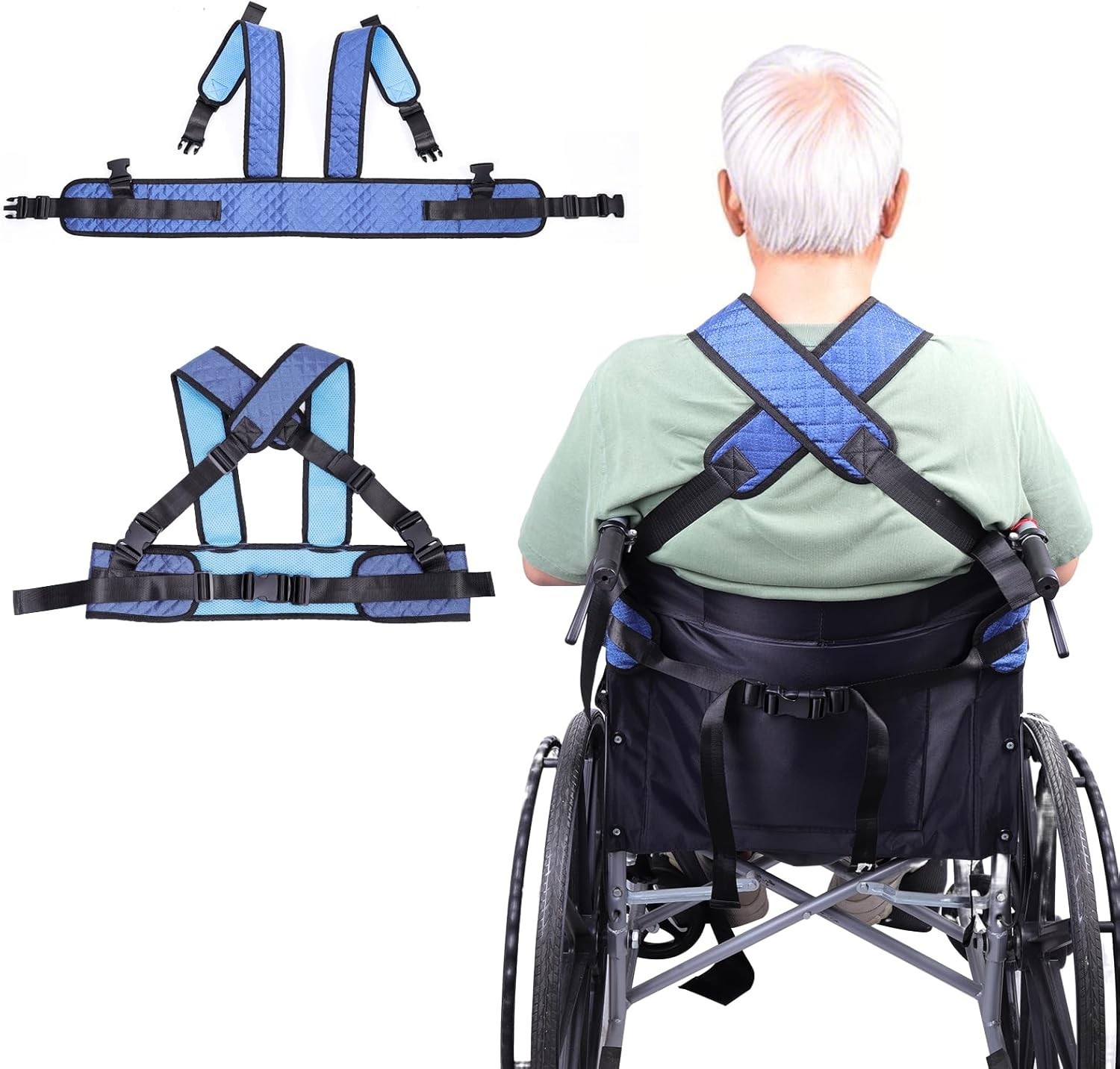 Wheelchair Harness, Wheelchair Seat Belt for Adults - Nursing Home Safety