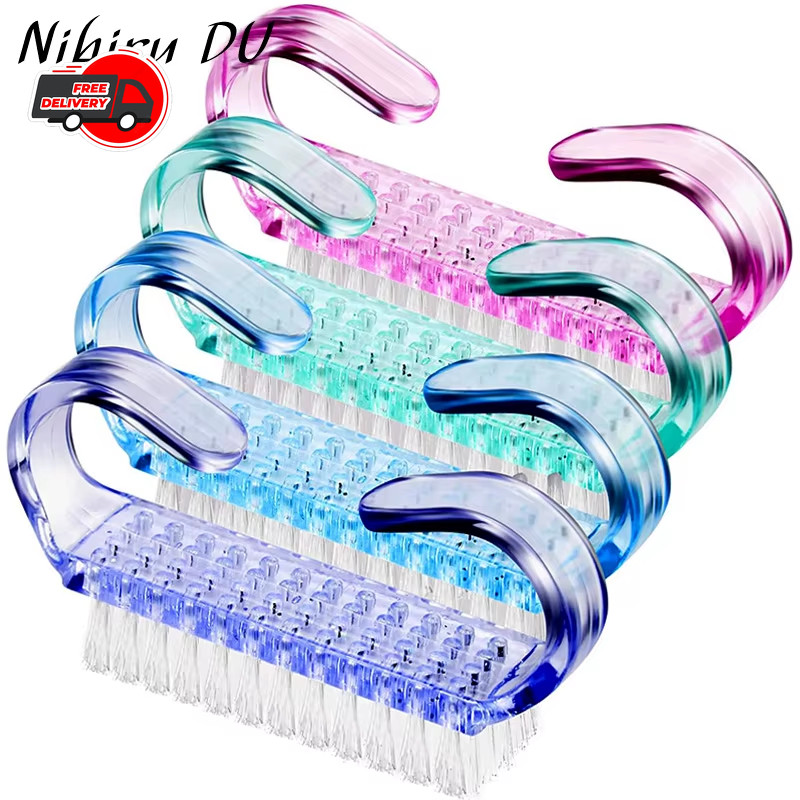 Handle Grip Nail Brush Fingernail Toenail Scrub Cleaning Pedicure Manicure Tool