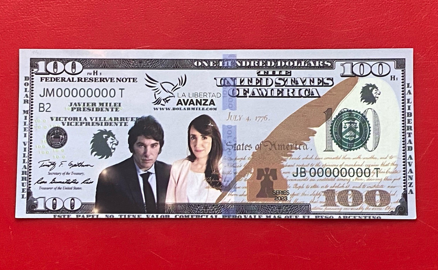 Argentina BANKNOTE FANTASY JAVIER MILEI (2023)