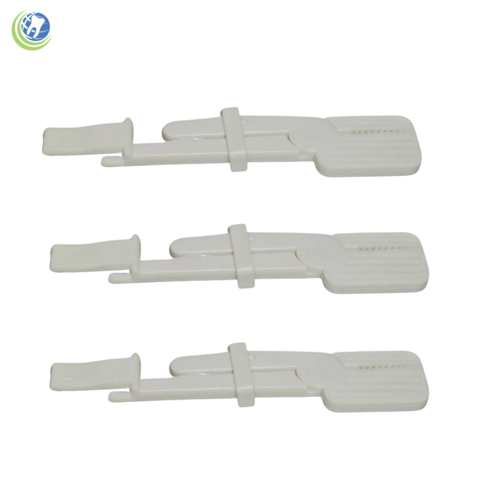 Dental X-Ray Universal Film Holder Snap Clip 3 PC White Autoclavable NON-DIGITAL