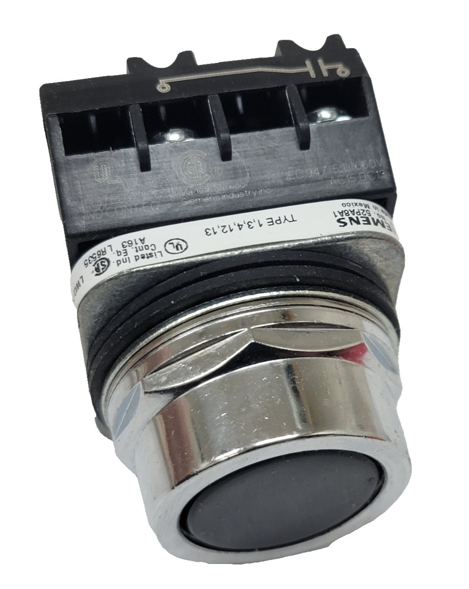 New Siemens 52PA8A1K Push Button Operator, Nema 4, 12, Flush Cap Type
