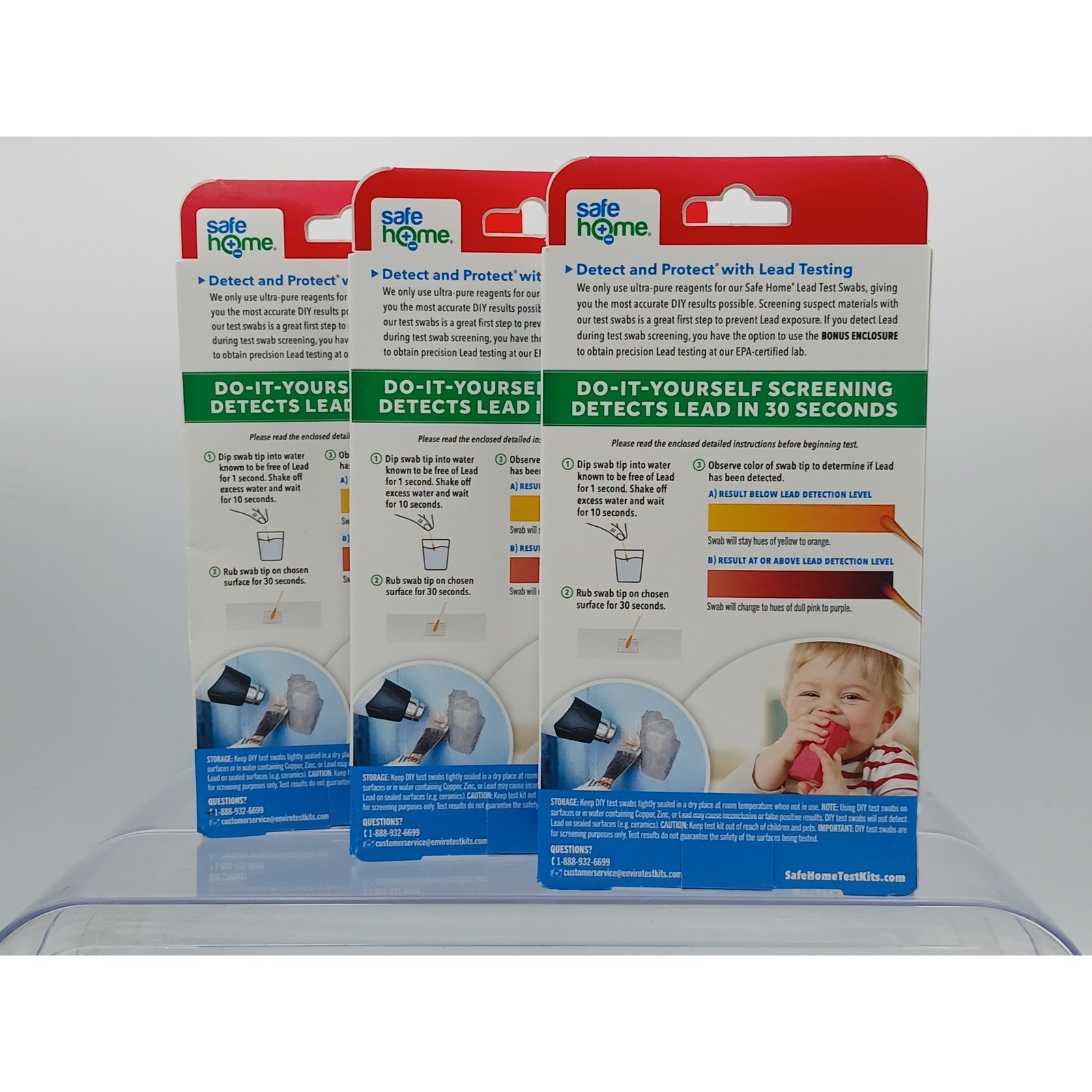 3 Pack Safe Home DIY Lead Test Swabs 30 Instant Results 10 Swabs Per Pack