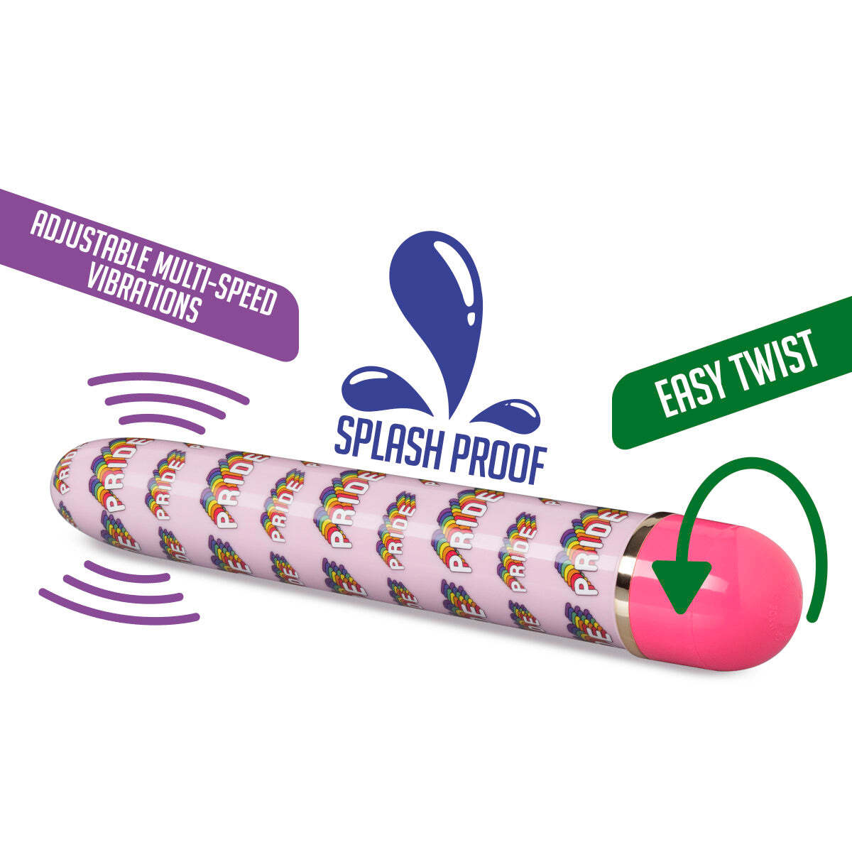 Blush The Collection 7'' Adjustable Multi-Speed Vibrations Waterproof Vibrator