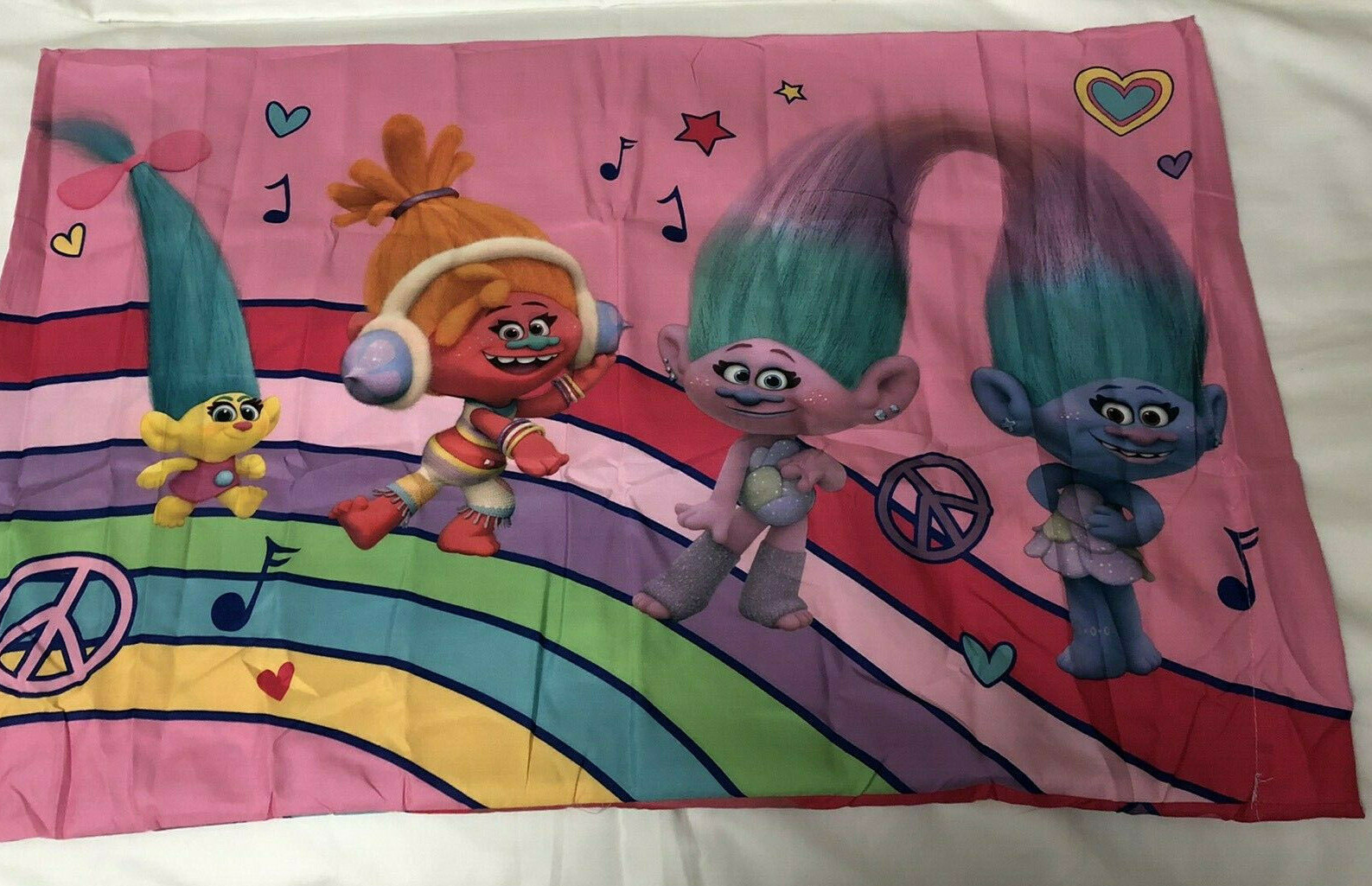 Dreamworks Trolls Standard Pillowcase girls bedding new #682