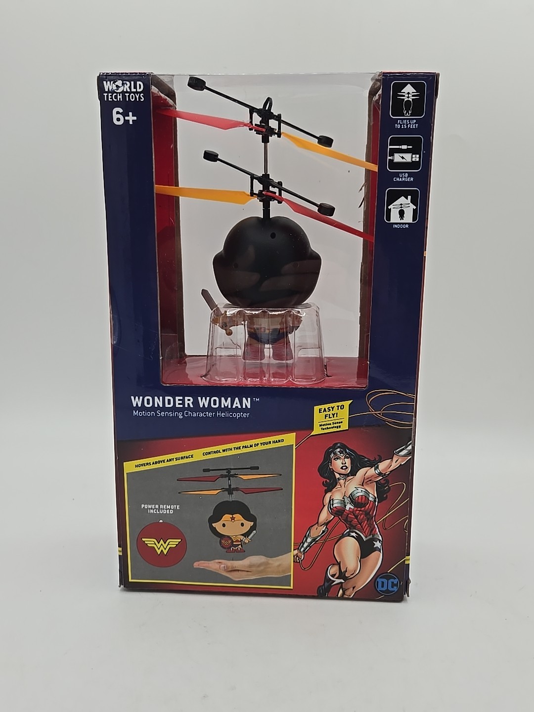 DC Wonder Woman 3.5 Inch Flying Character UFO Helicopter NEW IN BOX