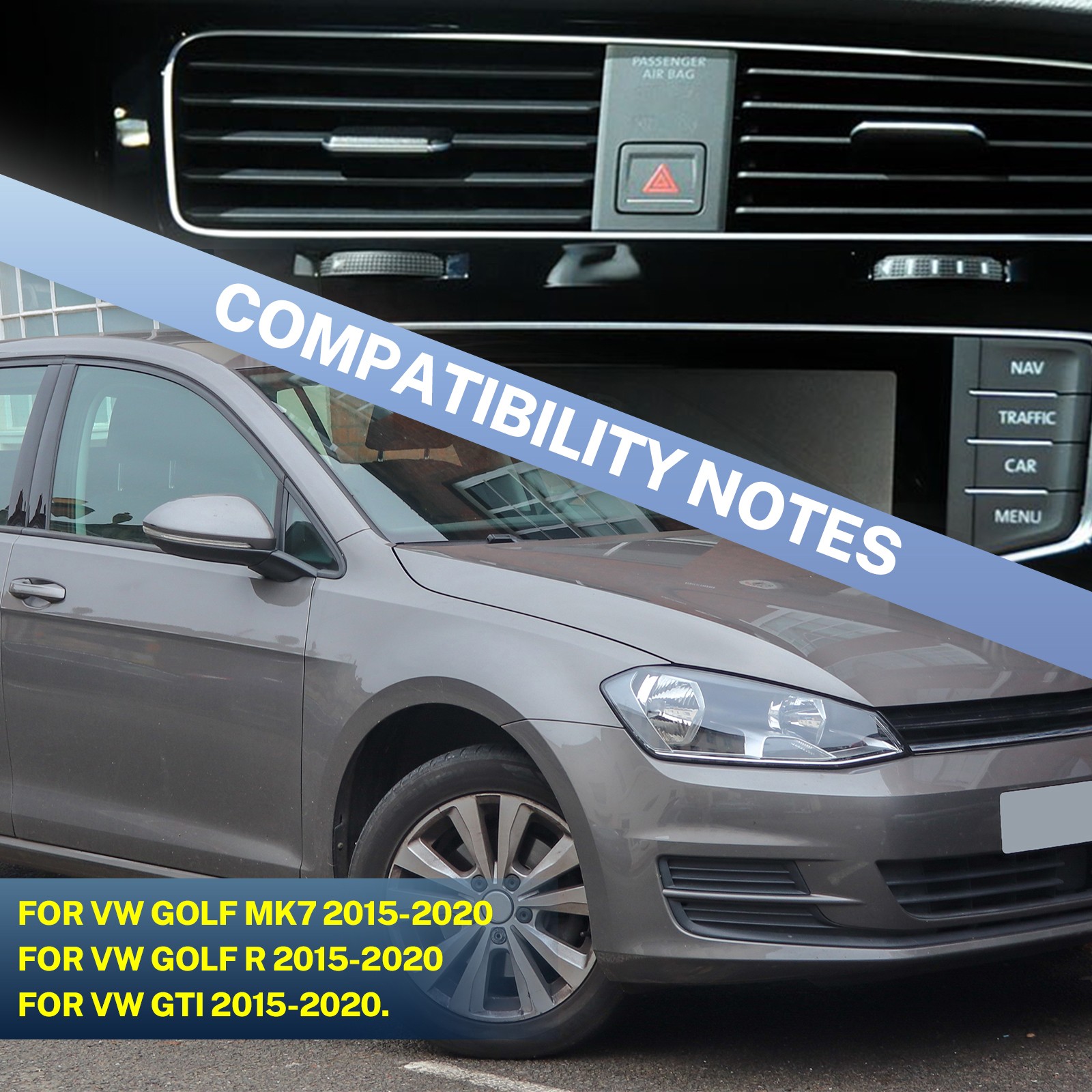 Adjustable Magnetic Holder For VW Golf MK7 R GTI 2015-2020 Car Phone Bracket US
