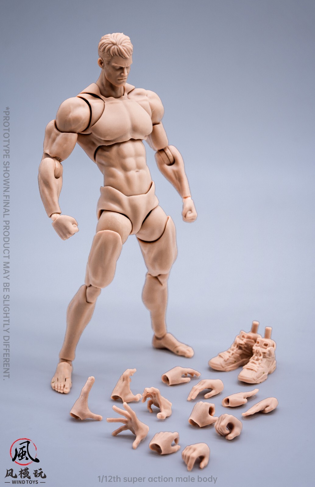 Wind Toys 1/12 Super Flexible Male White Skin Body 6" Action Figure Toys