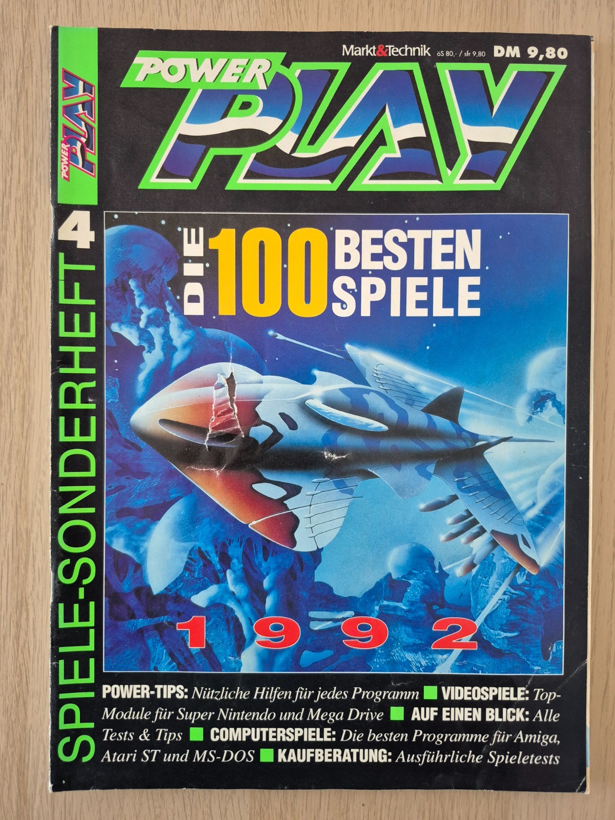 ✅ POWER PLAY 100 Best Games 1992 ⭐ Commodore C64 / C128 ⭐ Good Condition ⚡️