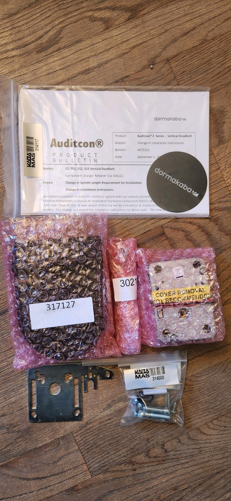 Kaba Mas Auditcon 552 Deadbolt Lock Package