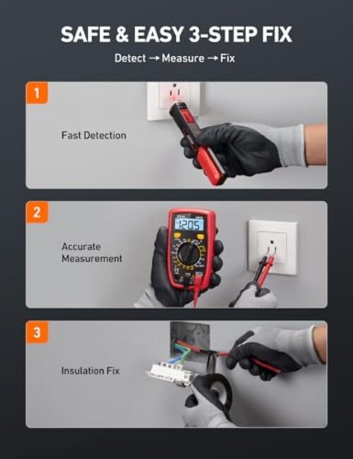 Electrical Test Kit ETK1, Digital Multimeter, Non Multicolored-Test Kit