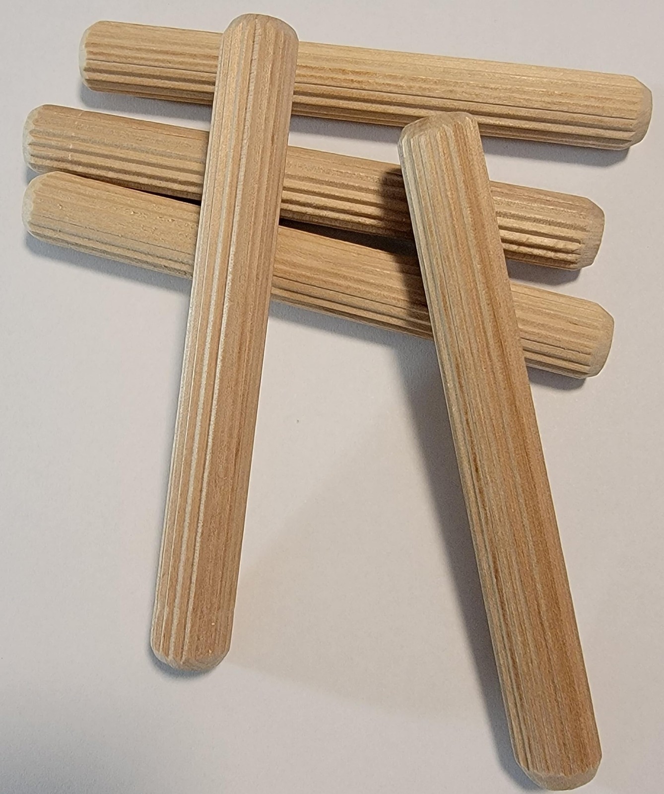 20 PCS 5/8x5 Inch Fluted Wood Dowel Pins For Furniture Cabinetry DIY Crafts