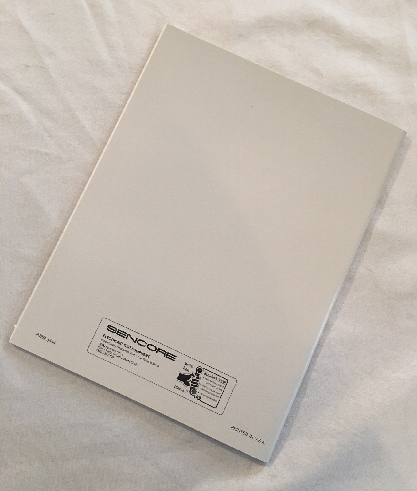 NEW ORIGINAL SENCORE FS74 Channelizer Operation Application & Maintenance Manual