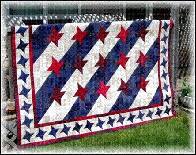 STREAKS OF LIGHT QUILT PATTERN EASY Scrappy~3 sizes~ Great Quilt of Valor #403