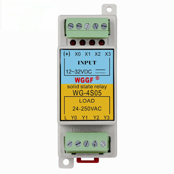 Rail relay module WG-4S05 220v DC control AC 7A