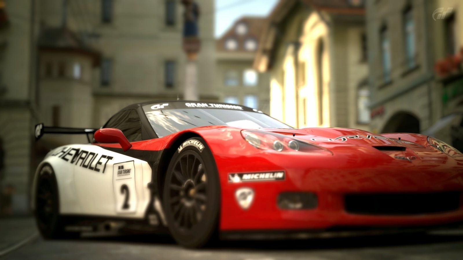 Cars video games chevrolet corvette z06 gran turismo 5 Desk Mat Stitched