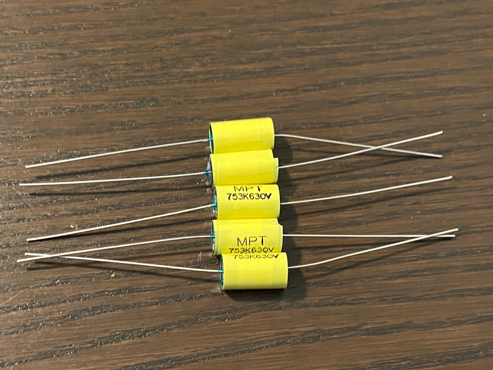 Qty 5 New .075 uf 630v Yellow Film Capacitors Guitar Tube Amp Tone 753K