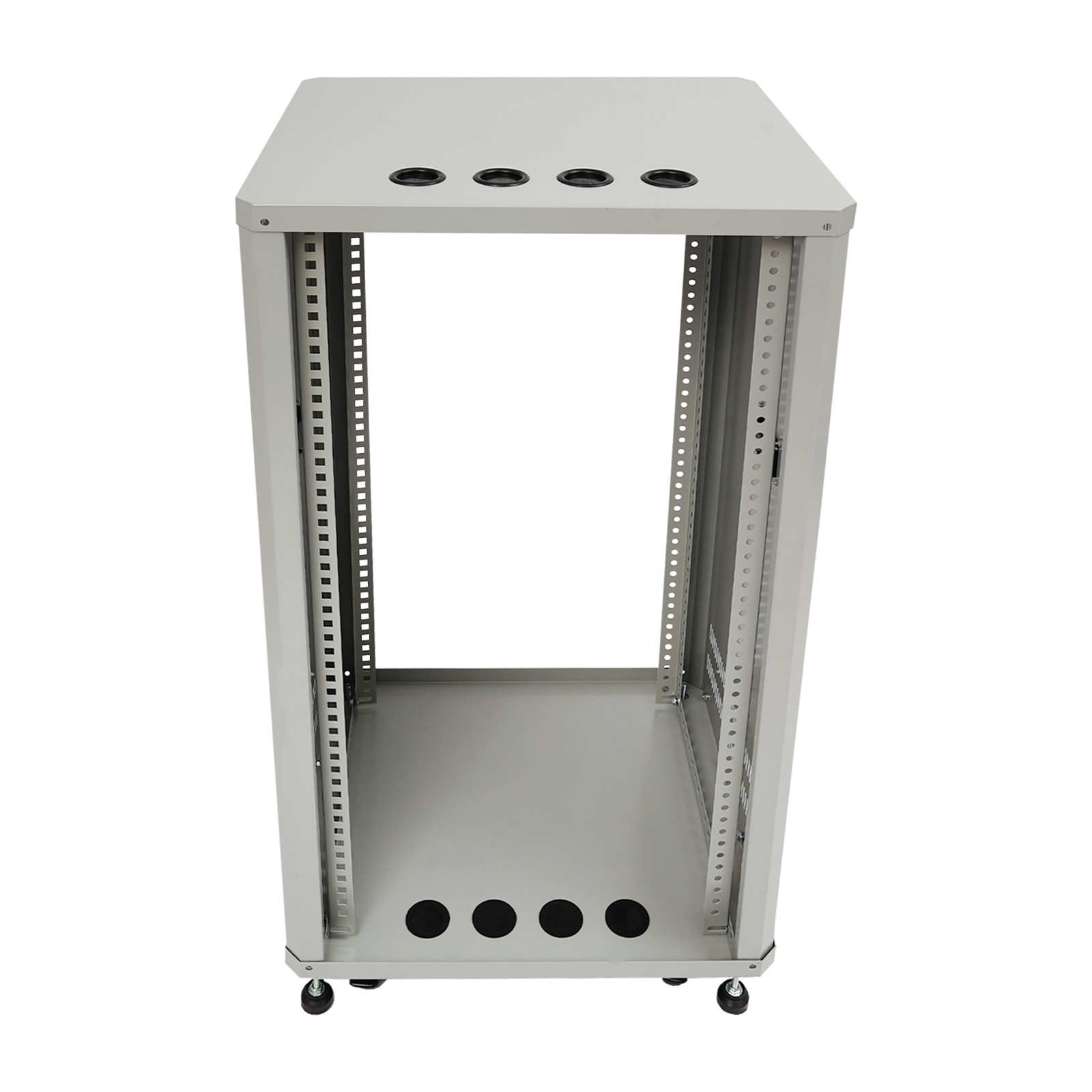 22U Stereo & Server Rack with Wheels Rolling DJ Mixer Stand Open Frame Rack