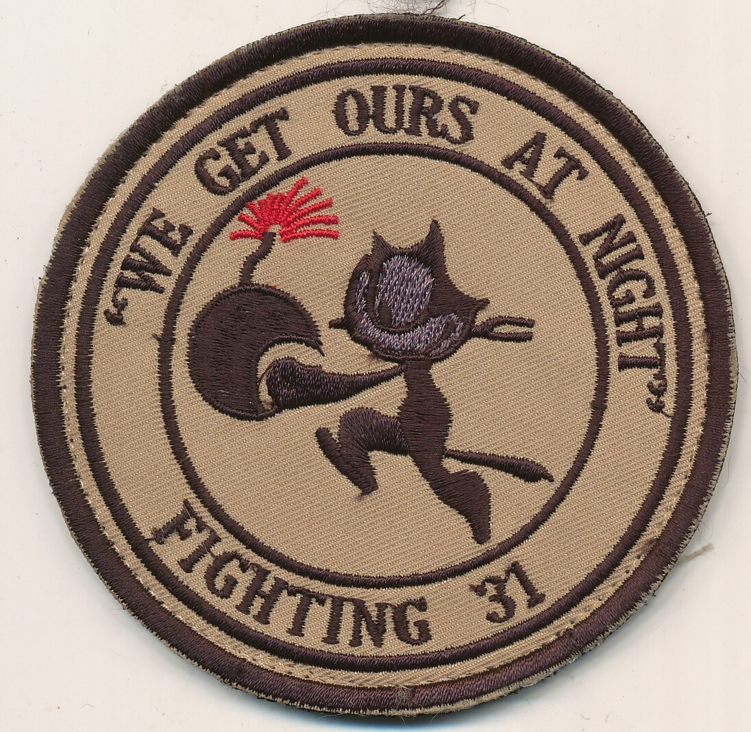 VFA-31 patch Felix the Cat We Get Ours at Night Afghan made USN US Navy aviation