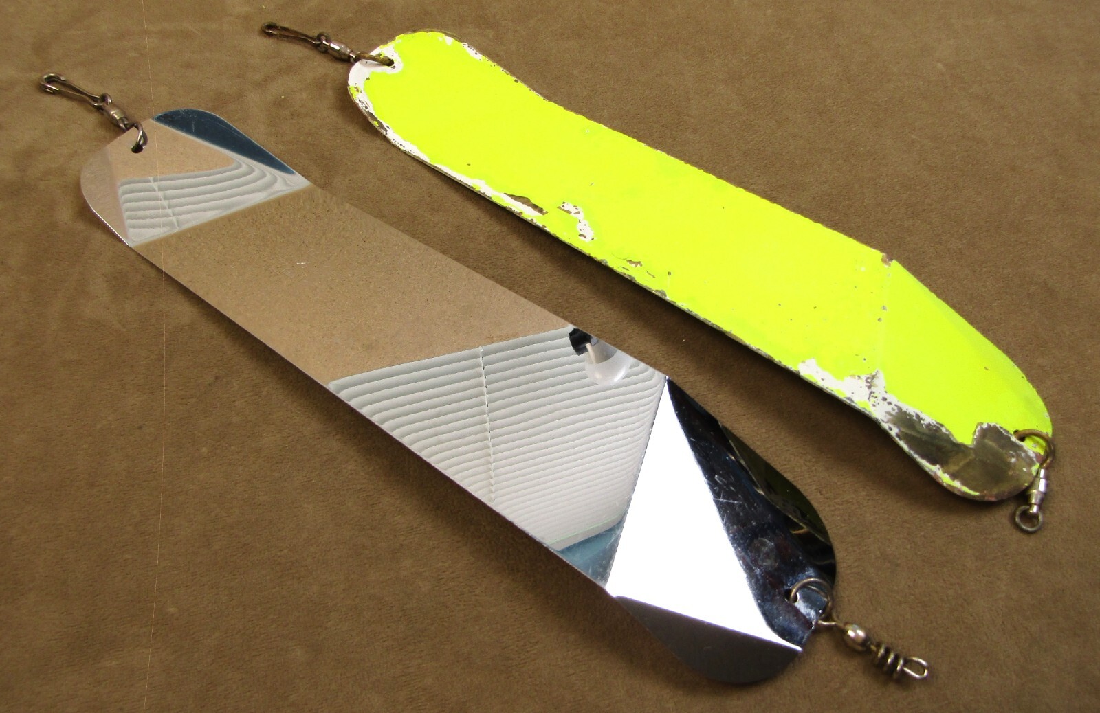 VINTAGE MARTIN TACKLE CO B&B 12" METAL SALMON FISHING TROLLING FLASHER