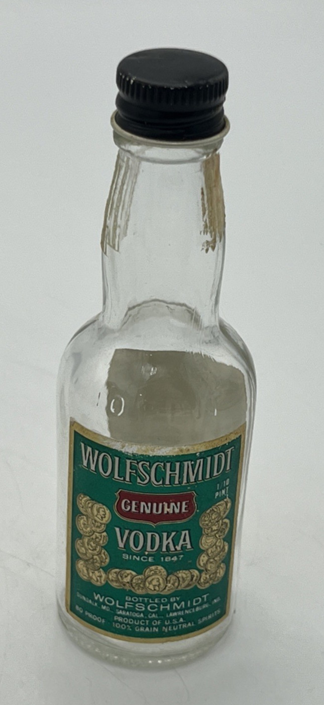 Bottled for American Airlines Wolfschmidt Vodka Empty