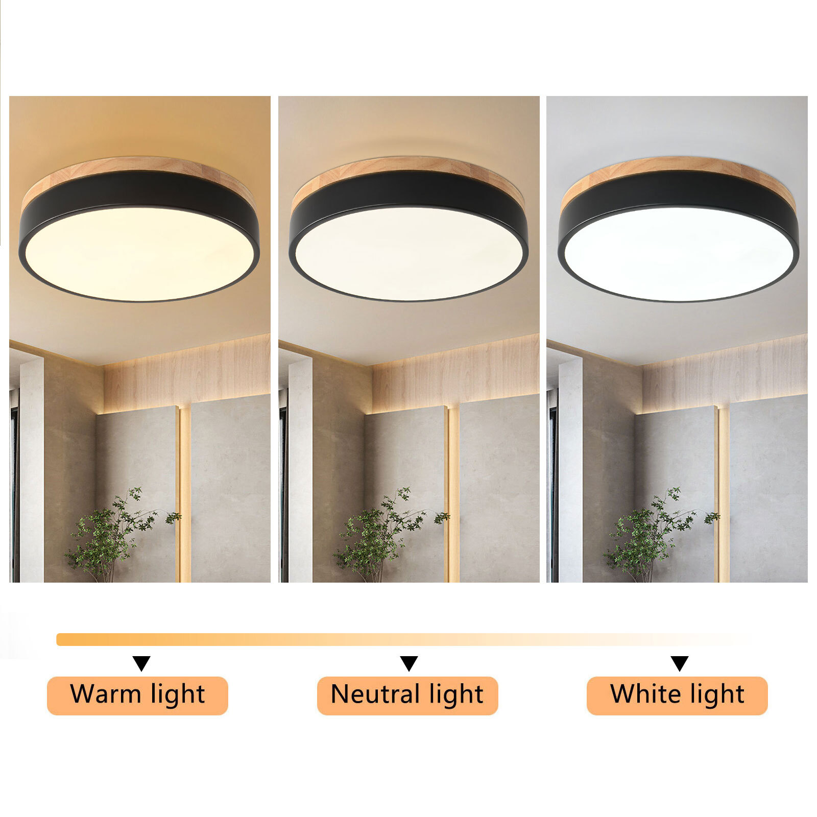 Dimmable LED Close to Ceiling Light Mount Ceiling Light Circle Lighting