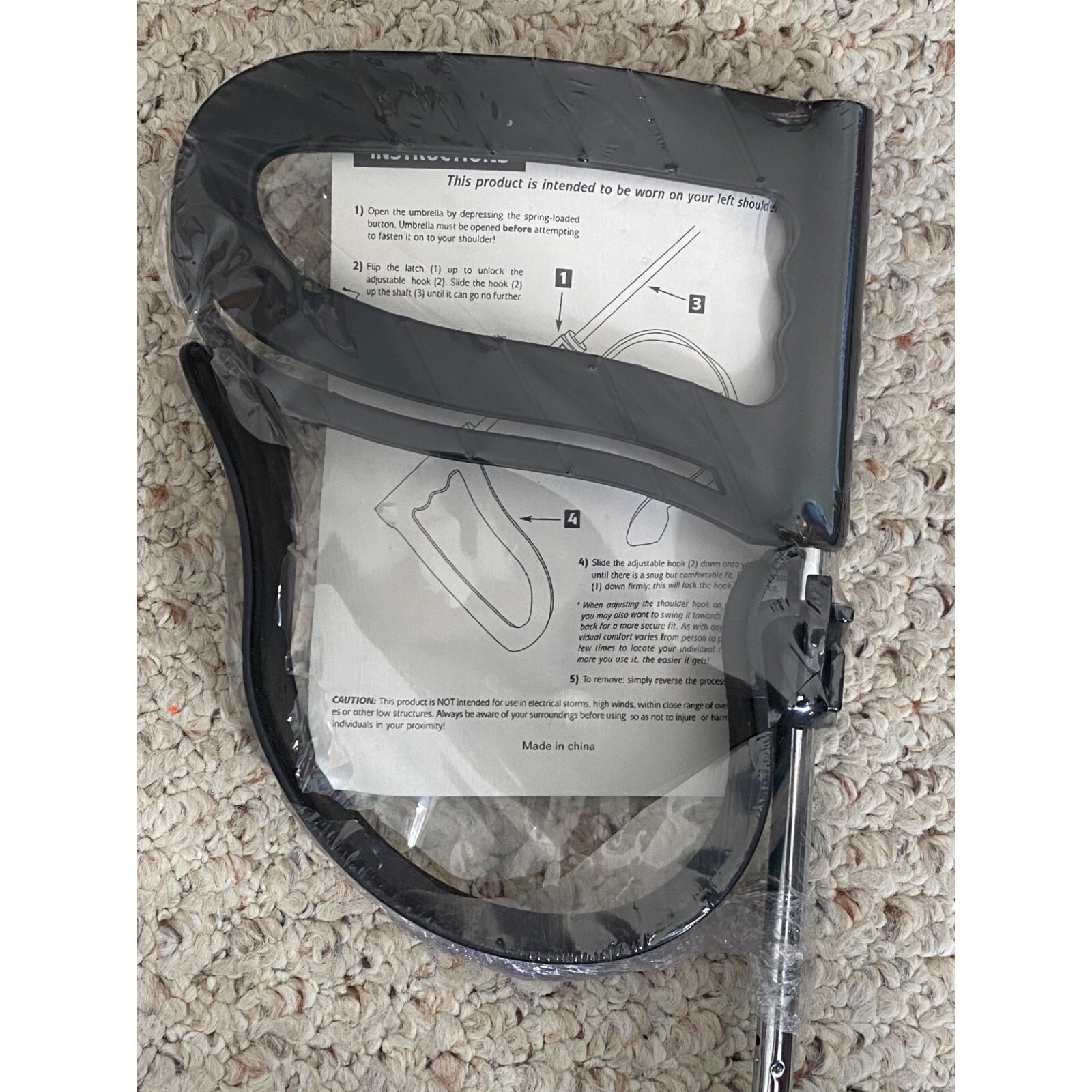 Vintage Hands Off Umbrella Hands Free New
