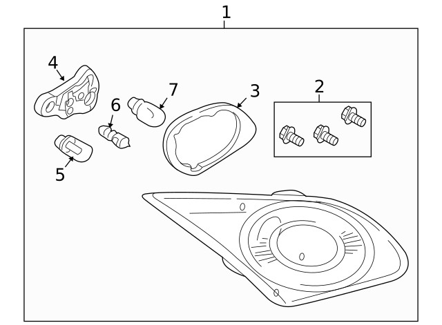 Genuine Volkswagen Tail Light Socket 3C8-945-258-A